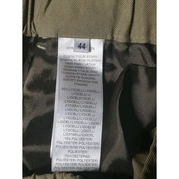 NWT PS Paul Smith Olive Green Lyocell Cropped Pull On Cargo Pants MSRP $295 - Picture 5 of 7